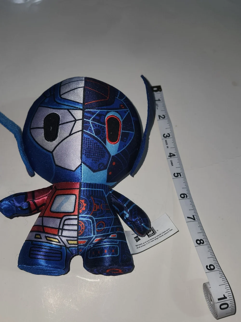 Hasbro Blue and Red Robot Plush - Reversible Tech Print